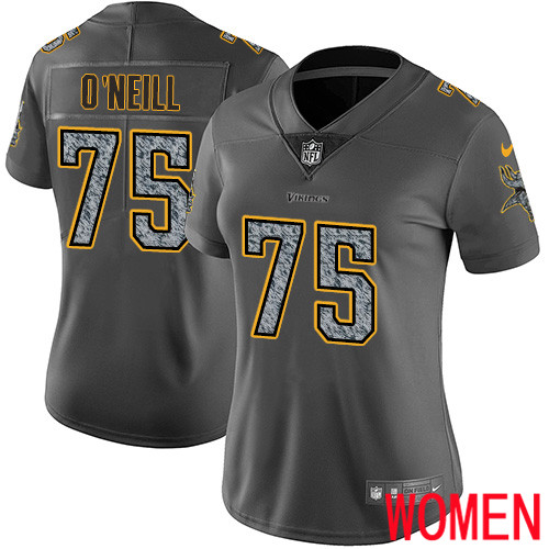 Minnesota Vikings #75 Limited Brian O Neill Gray Static Nike NFL Women Jersey Vapor Untouchable->youth nfl jersey->Youth Jersey